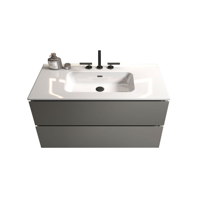 TIA 36" Wall Mount Space Gray Bathroom Vanity by HouseOfZazla