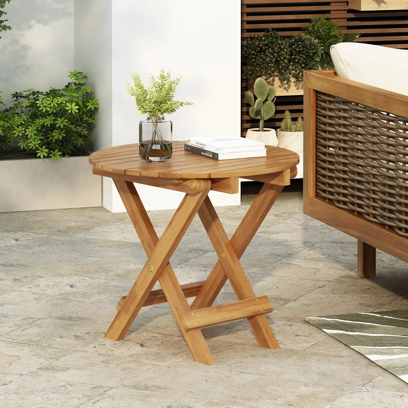 Patio Conversation Set, Outdoor Wood Conversation Seat (Set of 2) by HouseOfZazla
