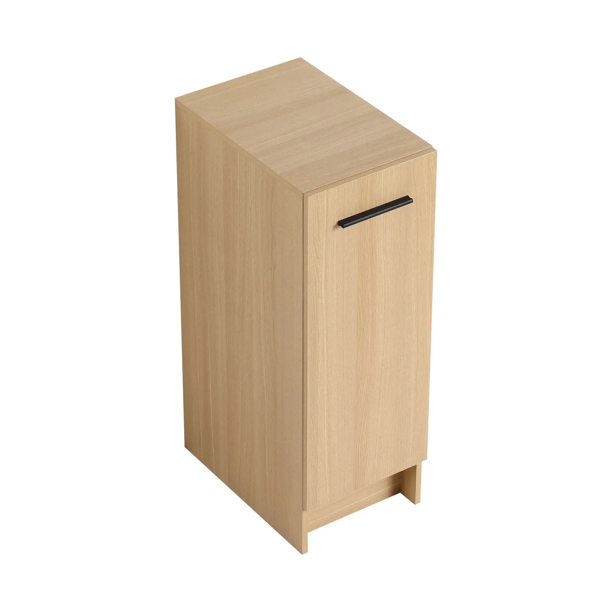 Slim Freestanding Bathroom Storage Cabinet - Light Oak by Unique Piece Furniture