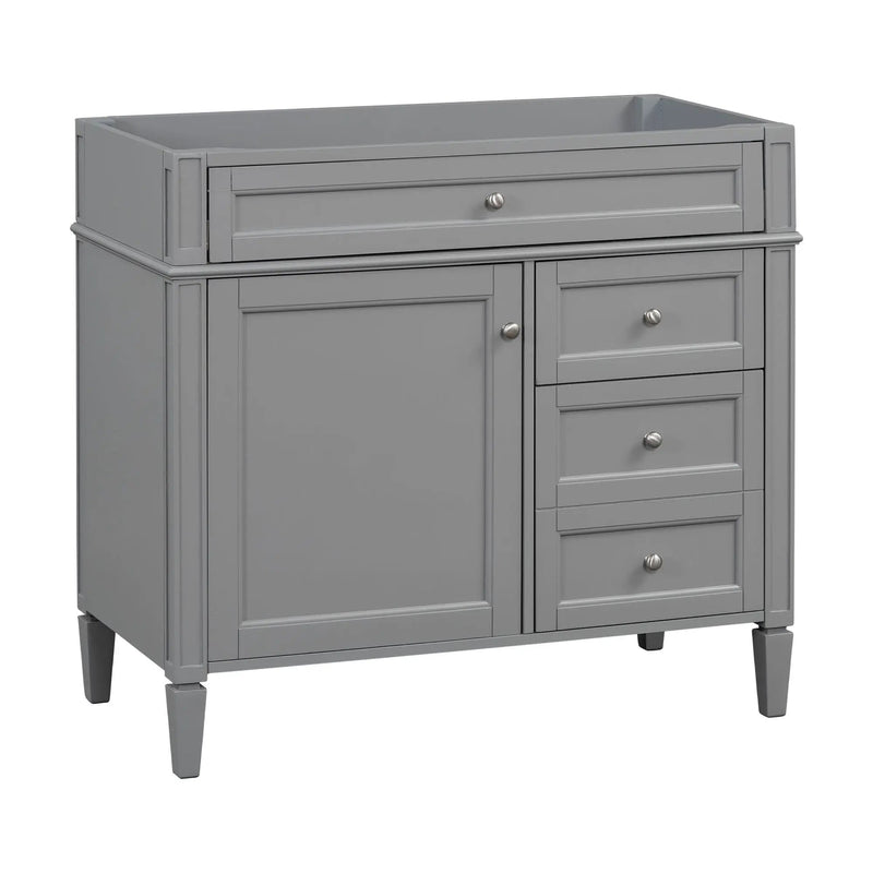 Bathroom Vanity With 2 Drawers And Tip-Out Drawer, Storage Cabinet by Unique Piece Furniture
