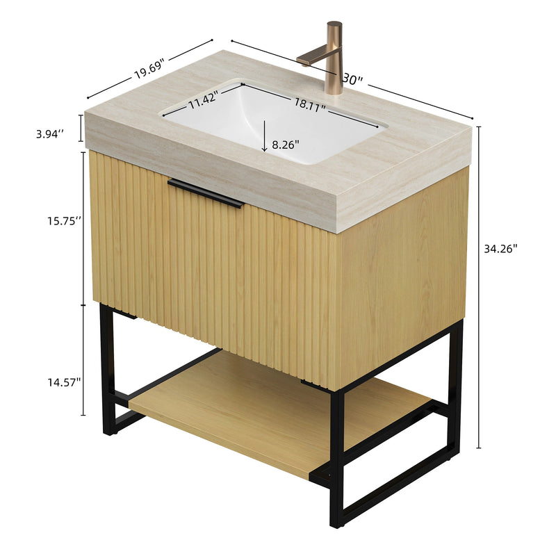 YOLAN 30" Bathroom Vanity & Sink by HouseOfZazla