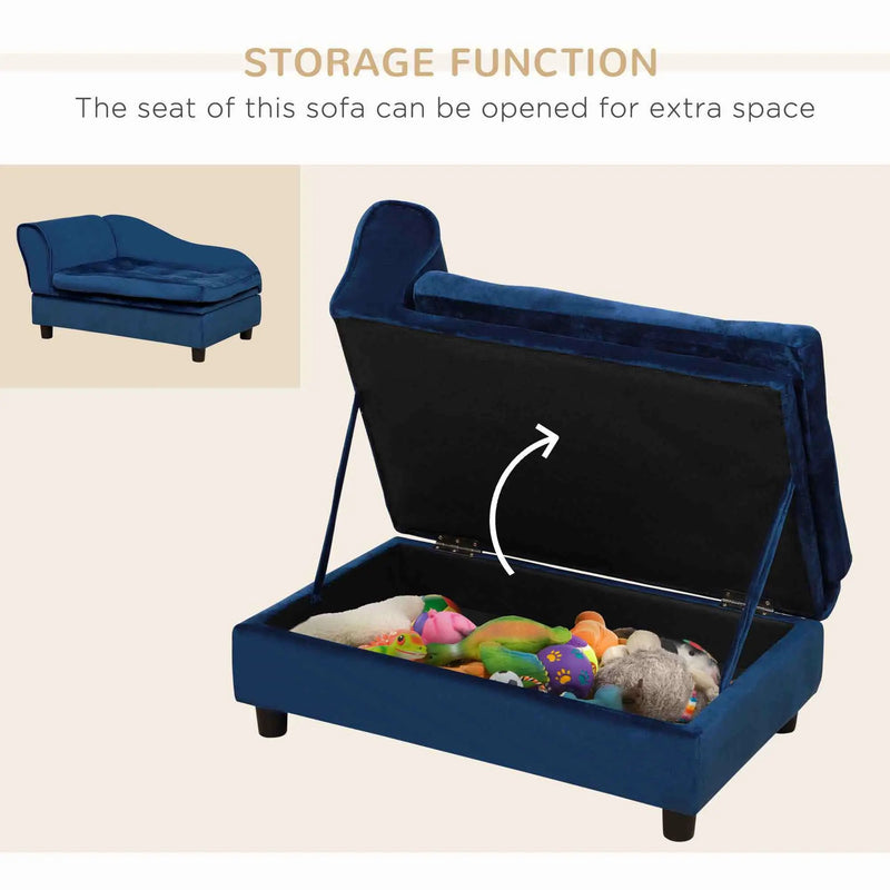 PawHut Luxury Fancy Dog Bed for Small Dogs with Hidden Storage by HouseOfZazla