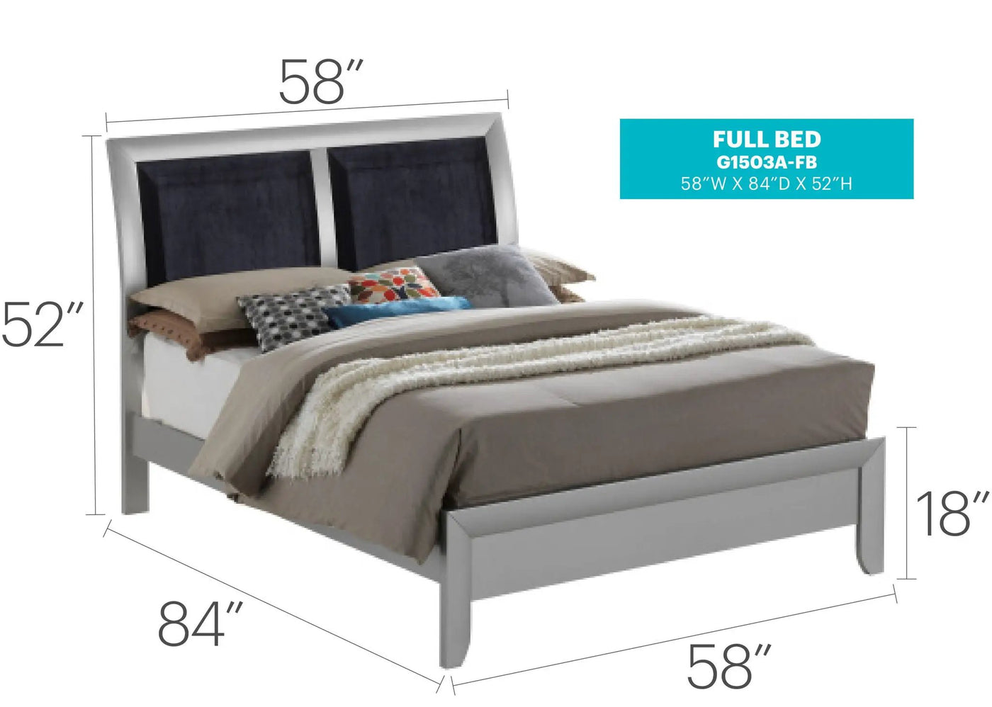 Padded Headboard Design Panel Bed by HouseOfZazla