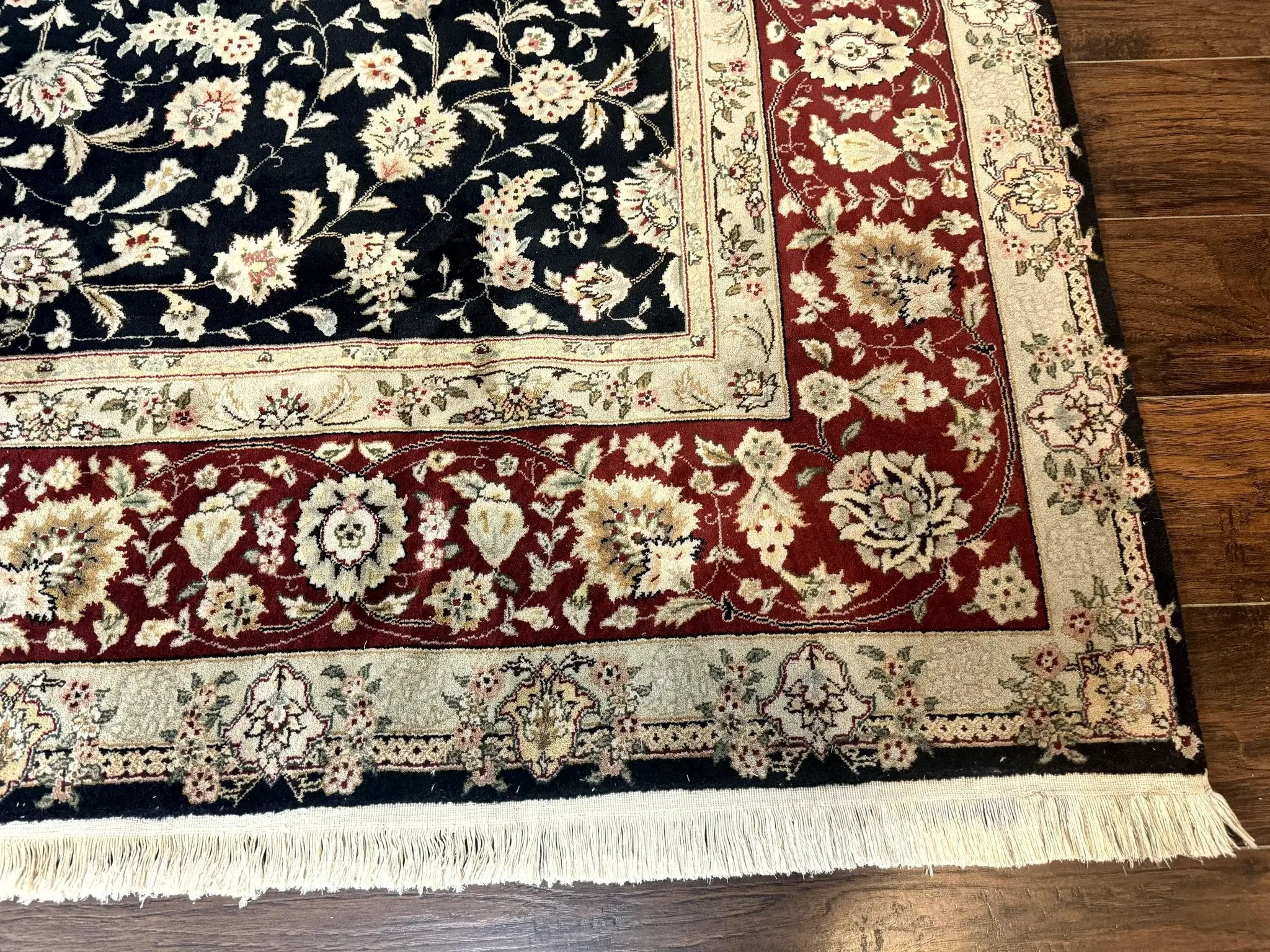Black Pak Persian Rug 8x10, Floral Allover by Jewel Rugs