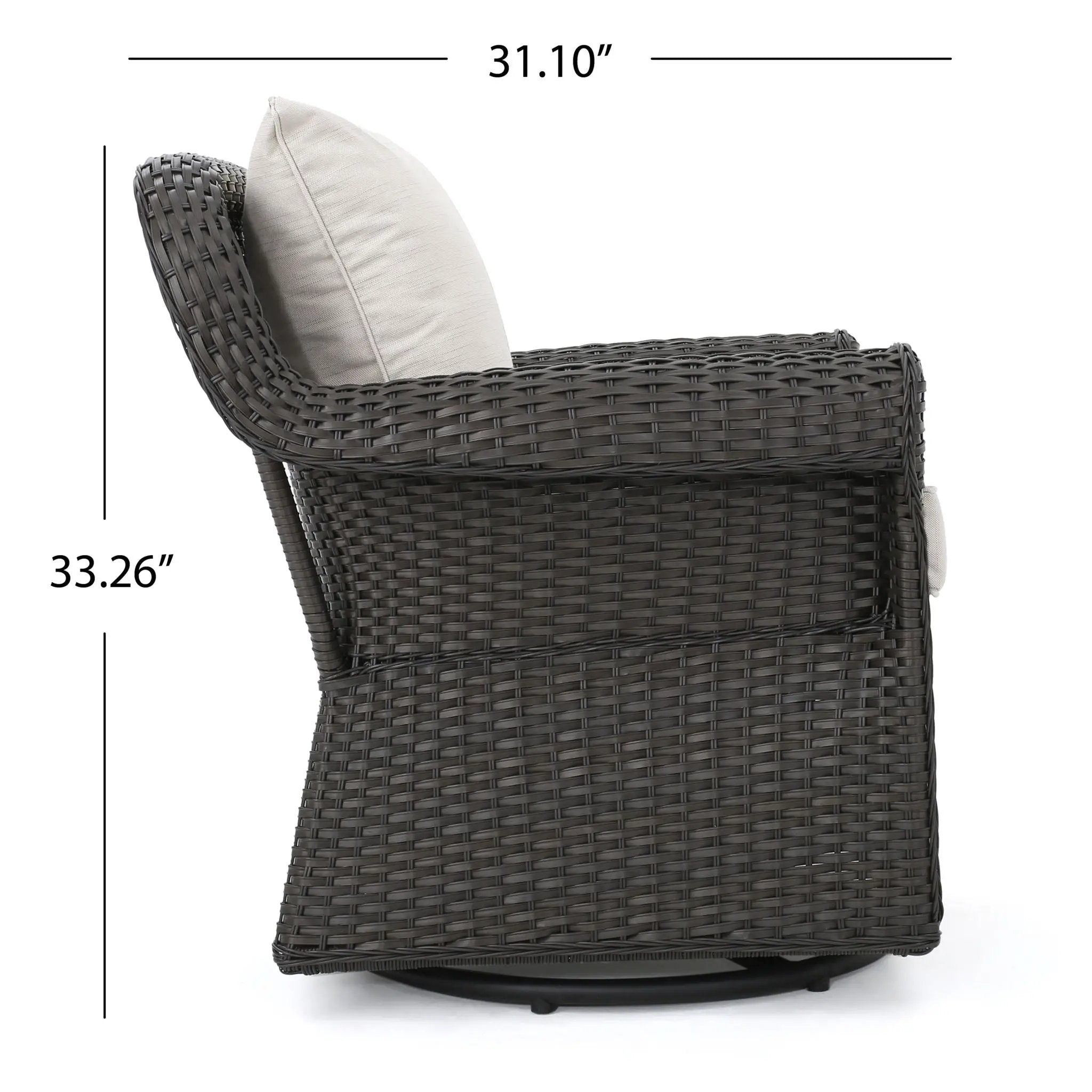 Amaya Outdoor Swivel Rocker Chair with Water Resistant Cushions by HouseOfZazla