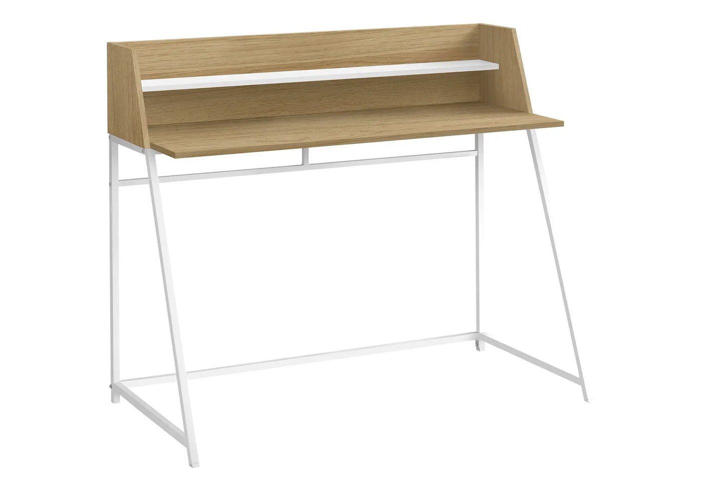 Computer Desk For Home Office, Laptop, Storage Shelves, Marble Look Contemporary & Modern by Unique Piece Furniture