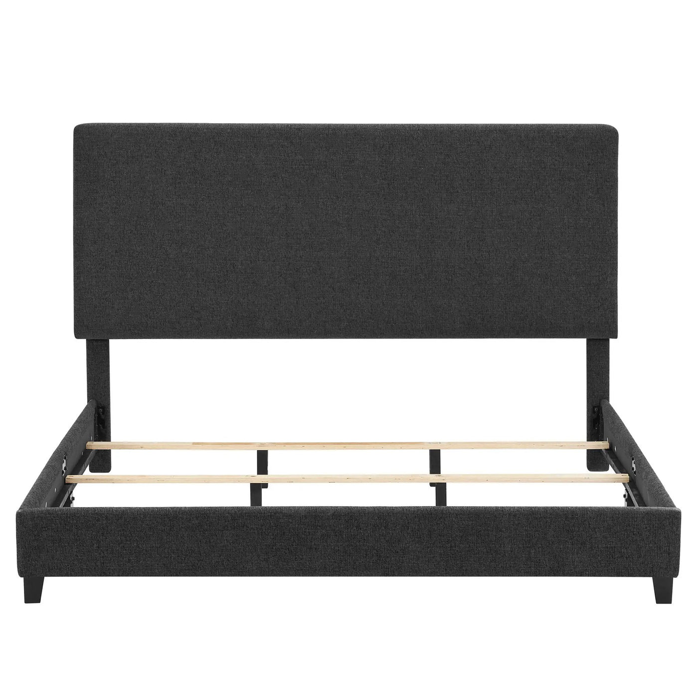 Platform Bed & Upholstered Headboard by HouseOfZazla