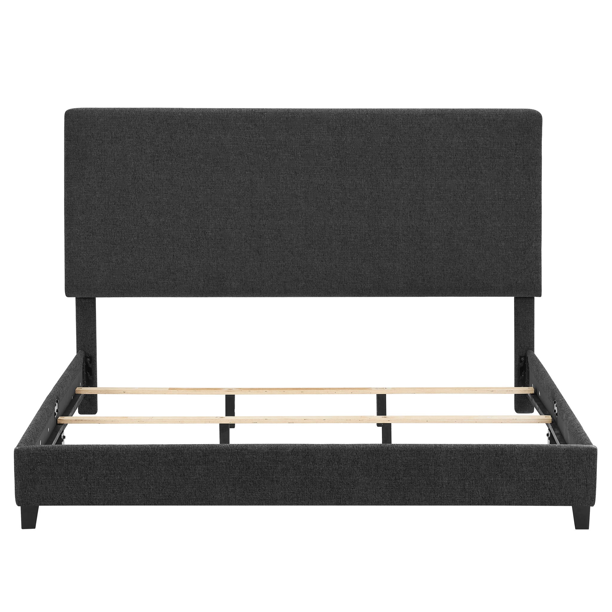 Platform Bed & Upholstered Headboard by HouseOfZazla