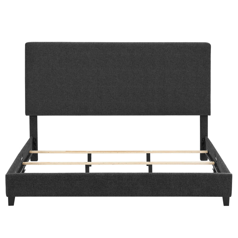 Platform Bed & Upholstered Headboard by HouseOfZazla