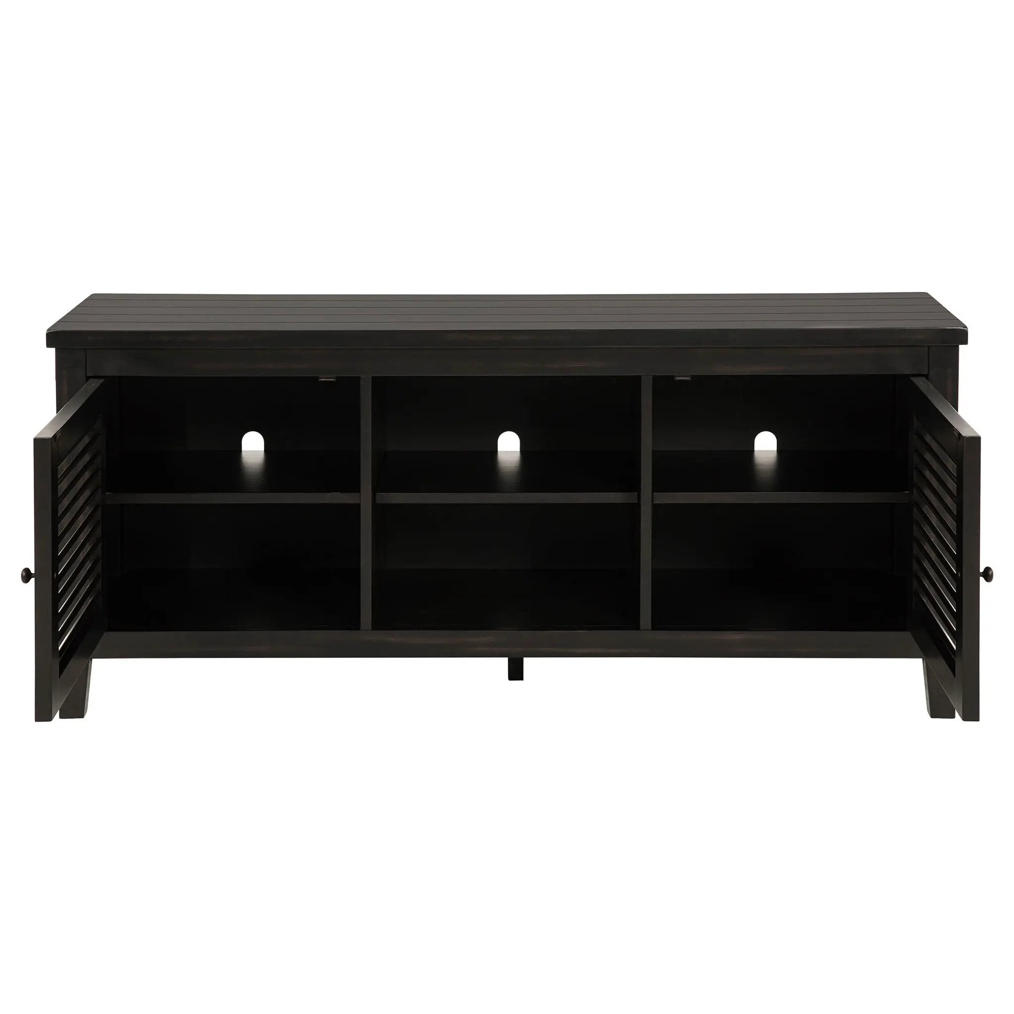 Sutter - 2 Door TV Stand With Mission Design - Dark Brown