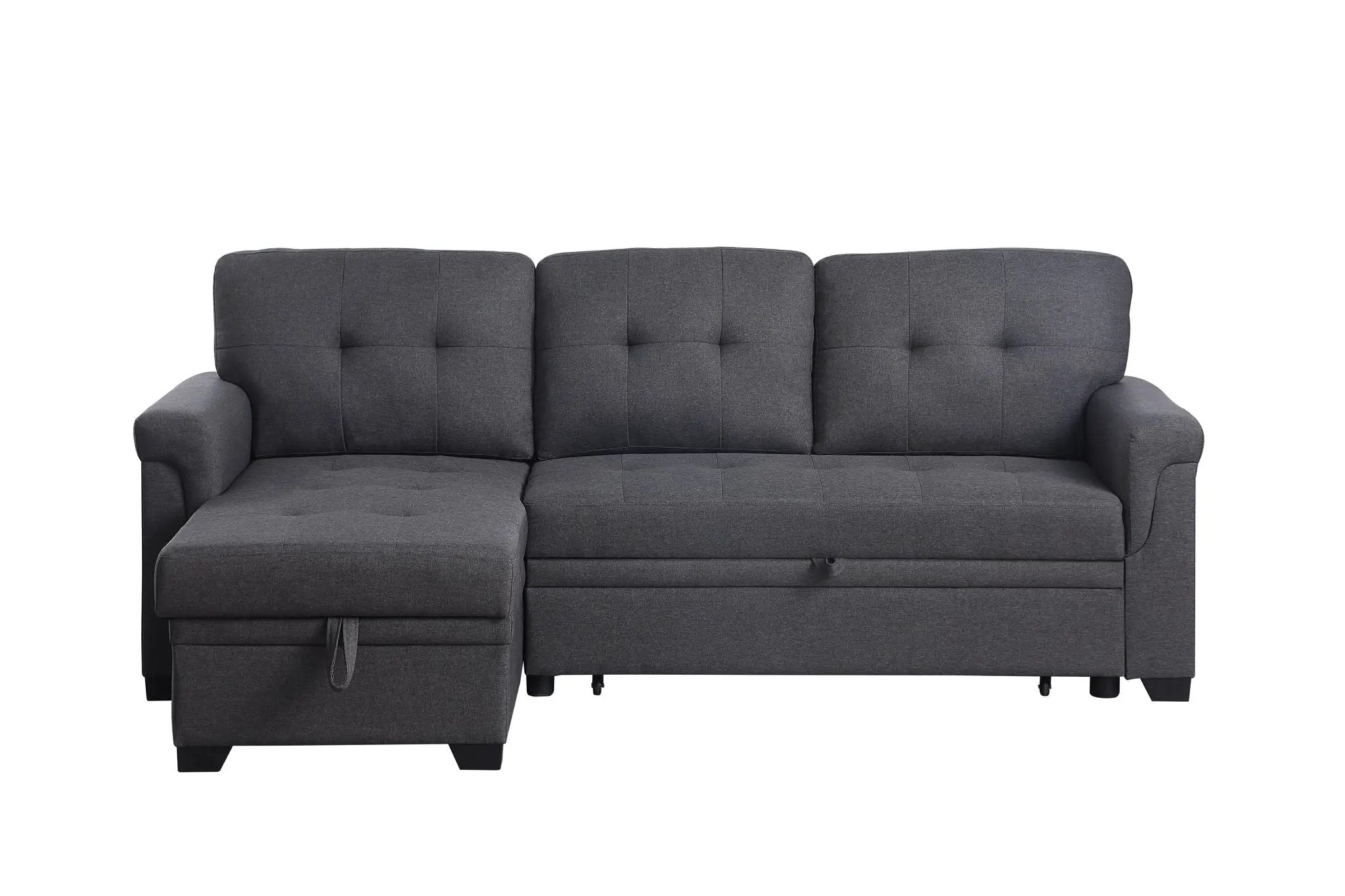 Lucca - Reversible Sleeper Sectional Sofa With Storage Chaise by HouseOfZazla