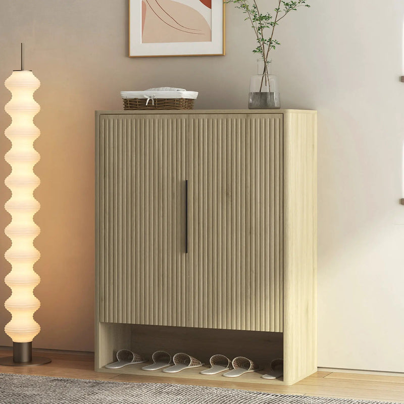 Wooden Shoe Storage Cabinet with Adjustable Shelves by HouseOfZazla