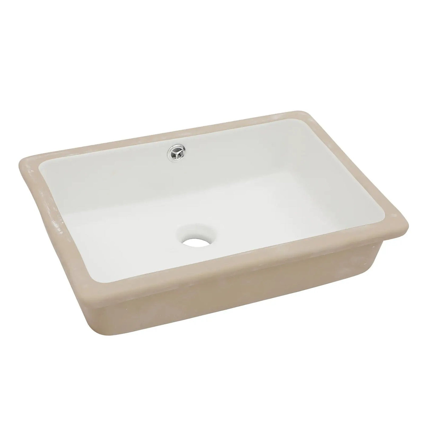 Modern Ceramic Rectangular Undermount Bathroom Sink With Overflow by HouseOfZazla