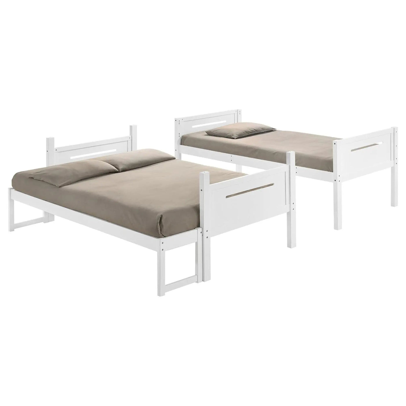 Bunk Bed With Built In Ladder, Safety Guardrails And Angled Access Step by HouseOfZazla