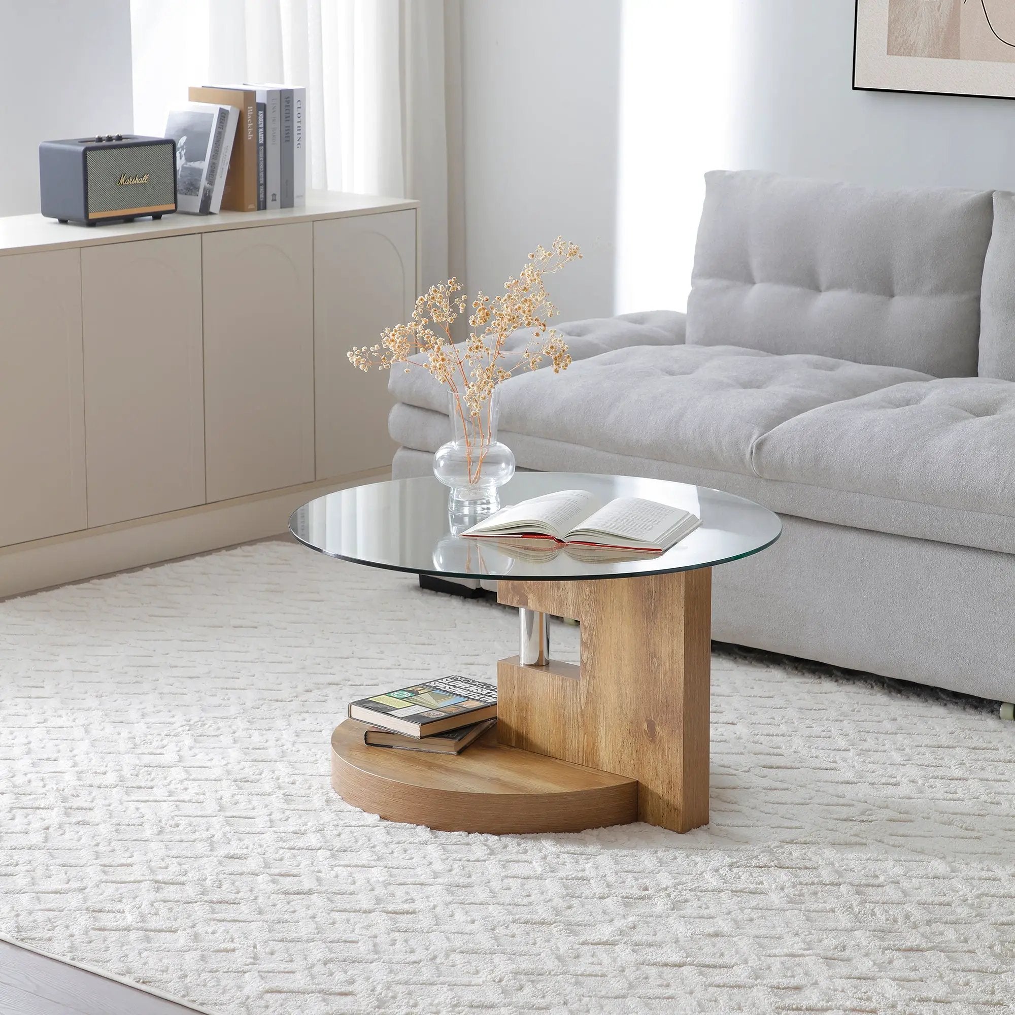 Modern and Practical Double-Layer Round Table by HouseOfZazla