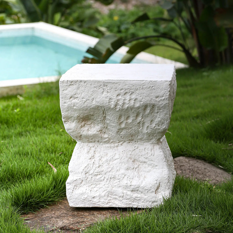 Cleo Outdoor Patio Modern Minimalist MGO Side Table by HouseOfZazla