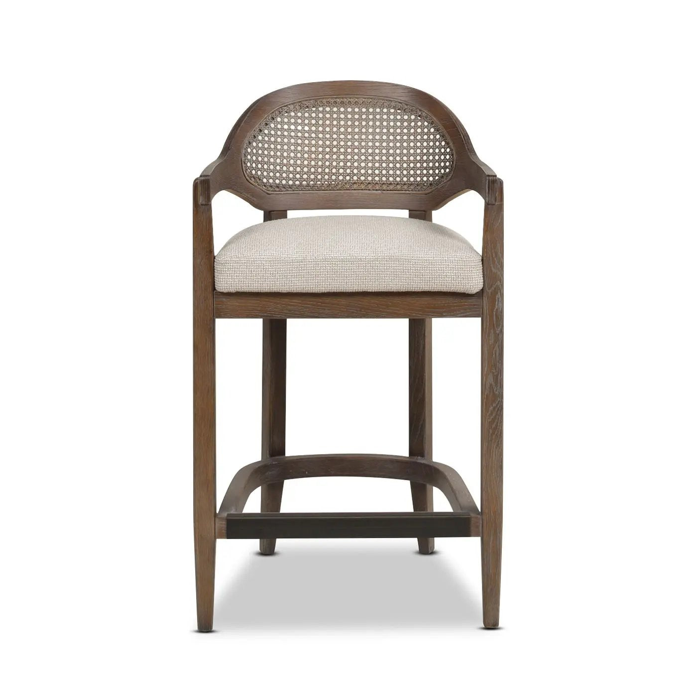 Americana - Mid-Century Modern Cane Back Counter Stool by Unique Piece Furniture