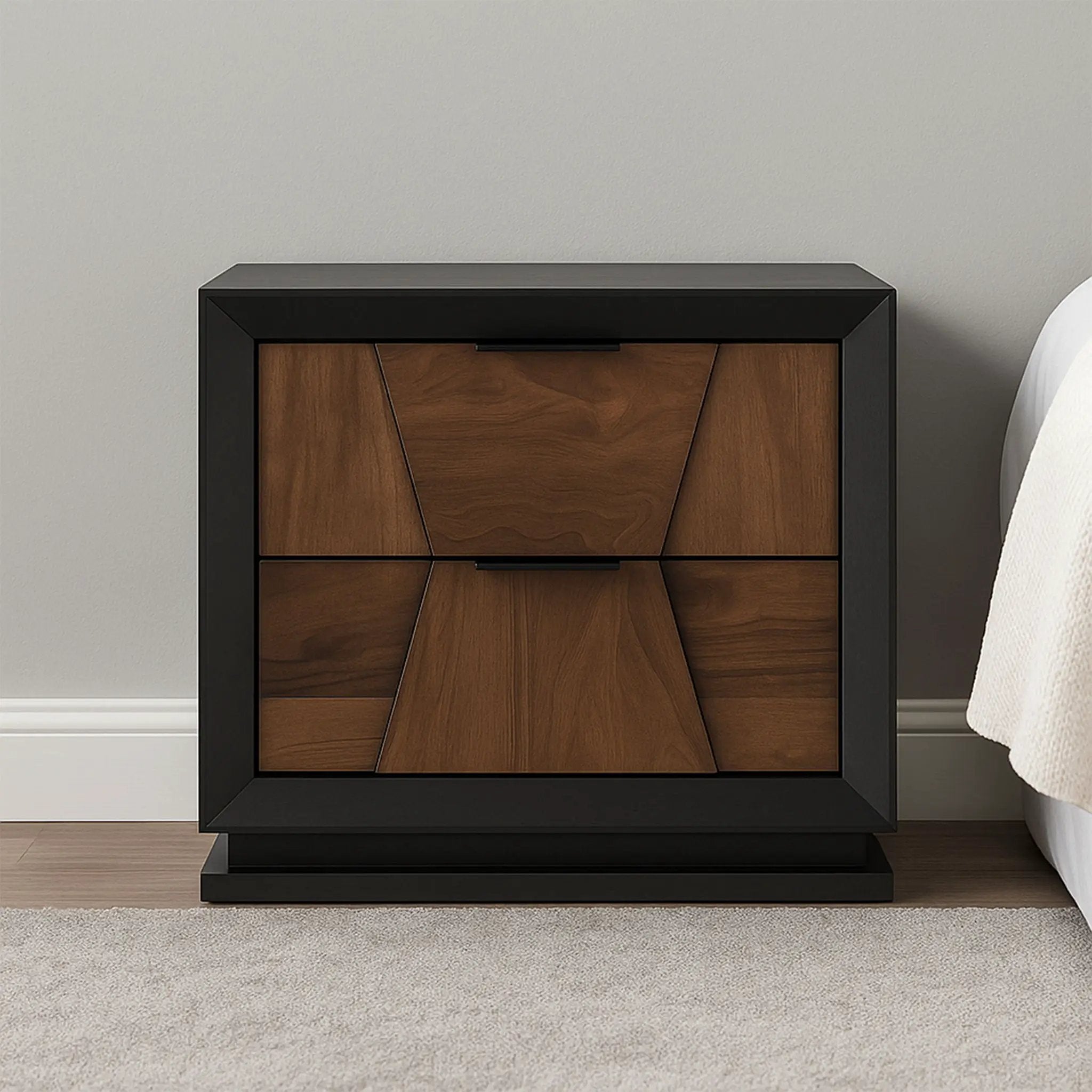 Houston - 2 Drawer Nightstand - Walnut by HouseOfZazla