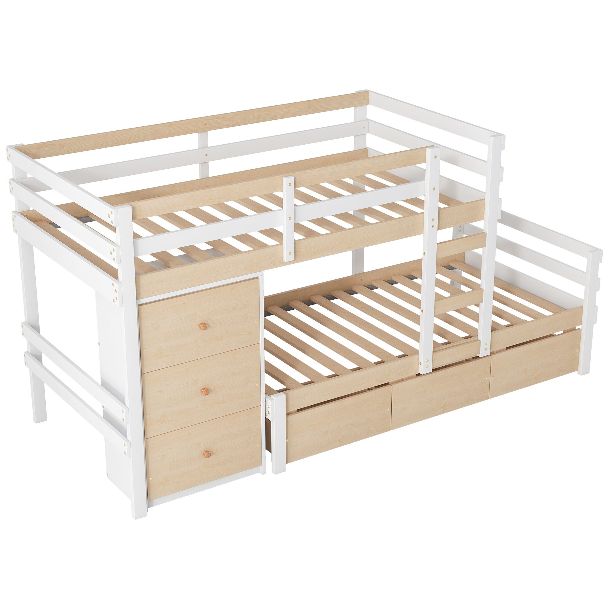 Loft Bunk Bed With Drawers And Ladder by Unique Piece Furniture