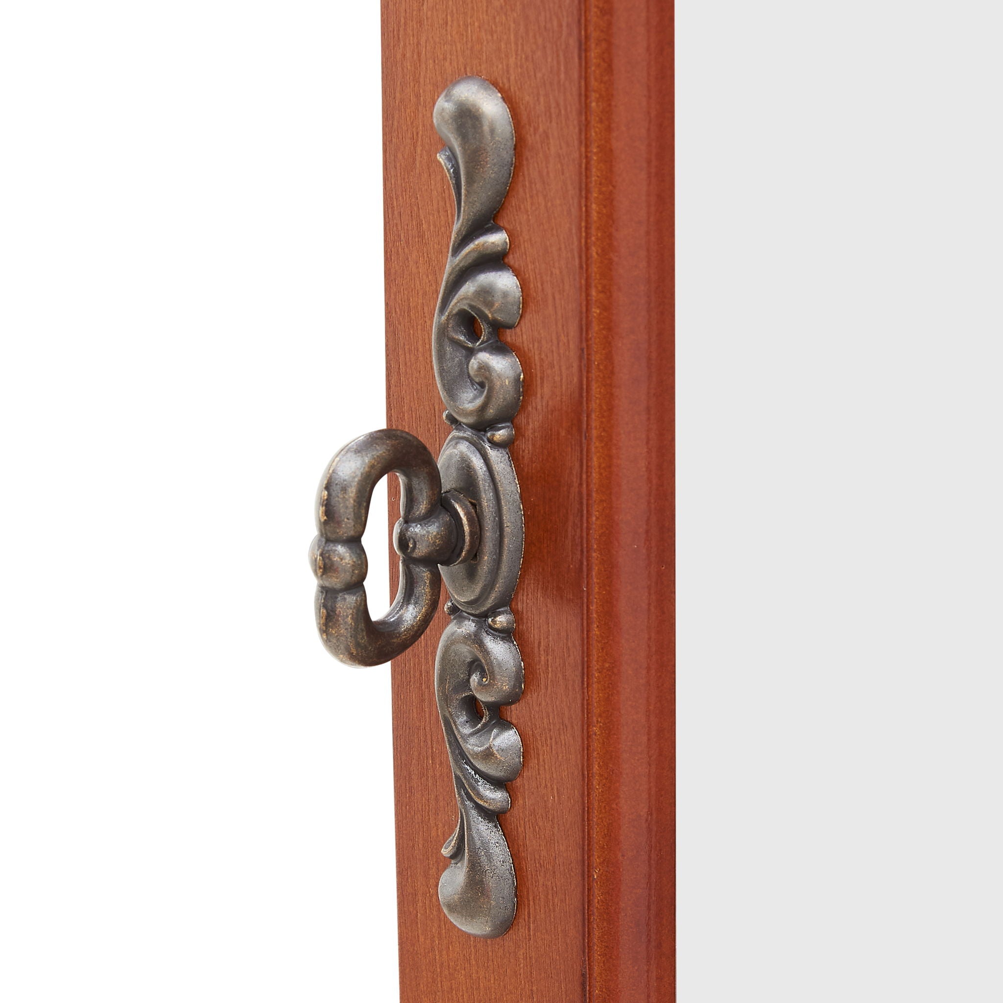 Corner Curio Cabinet With Lights, Adjustable Shelves, Mirrored Back - Walnut by HouseOfZazla