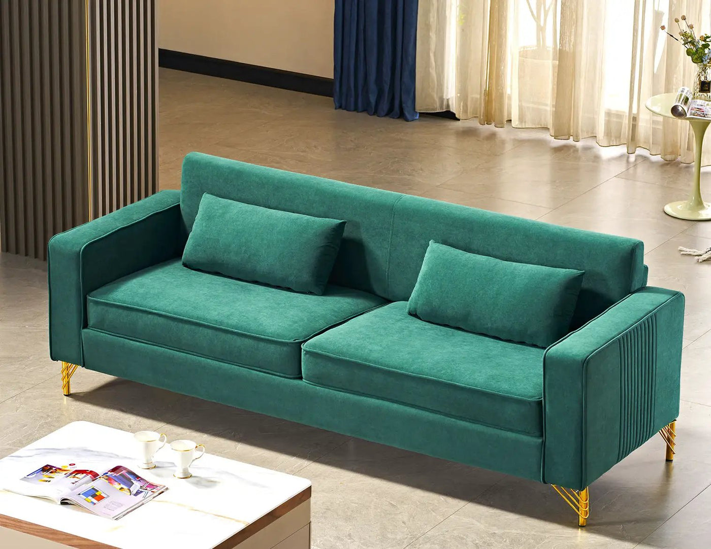 Aesthetic 3 Seater Couch With Classic Modern Appeal And Luxurious Soft Comfort by Unique Piece Furniture