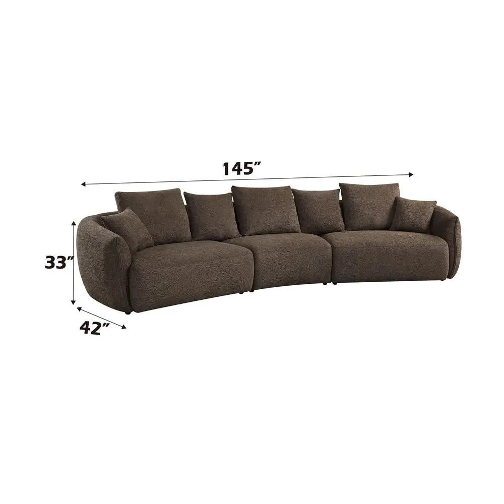 Bash - Sofa With 7 Pillows - Macca Anthology Boucle by Unique Piece Furniture