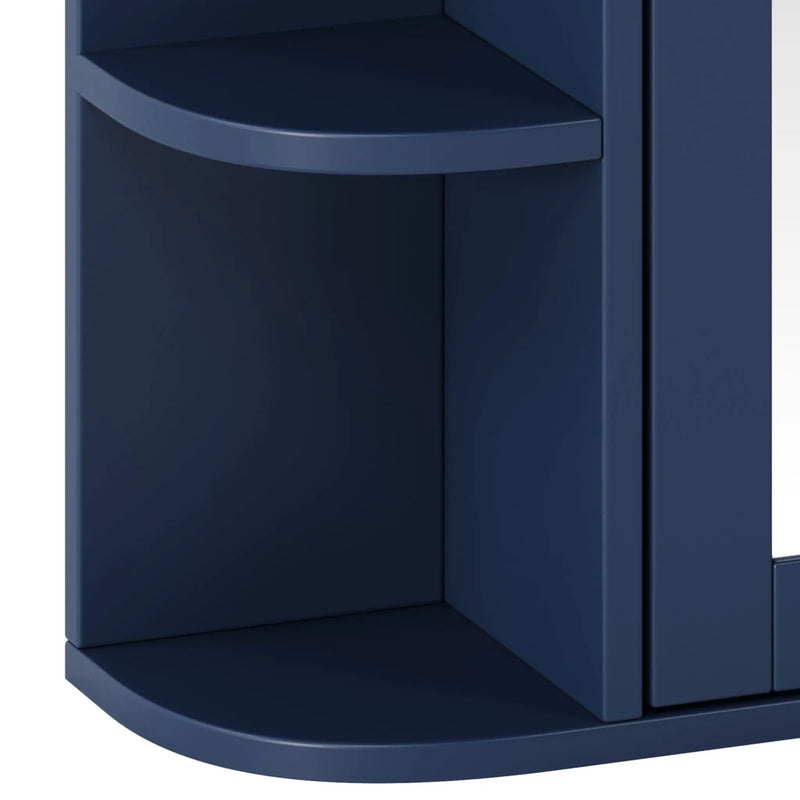 Bathroom Wall Storage Cabinet With Mirror And Adjustable Shelf, 6 Open Shelves by HouseOfZazla