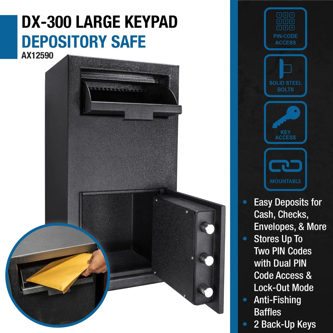 Solid Steel Keypad Depository Safe by HouseOfZazla