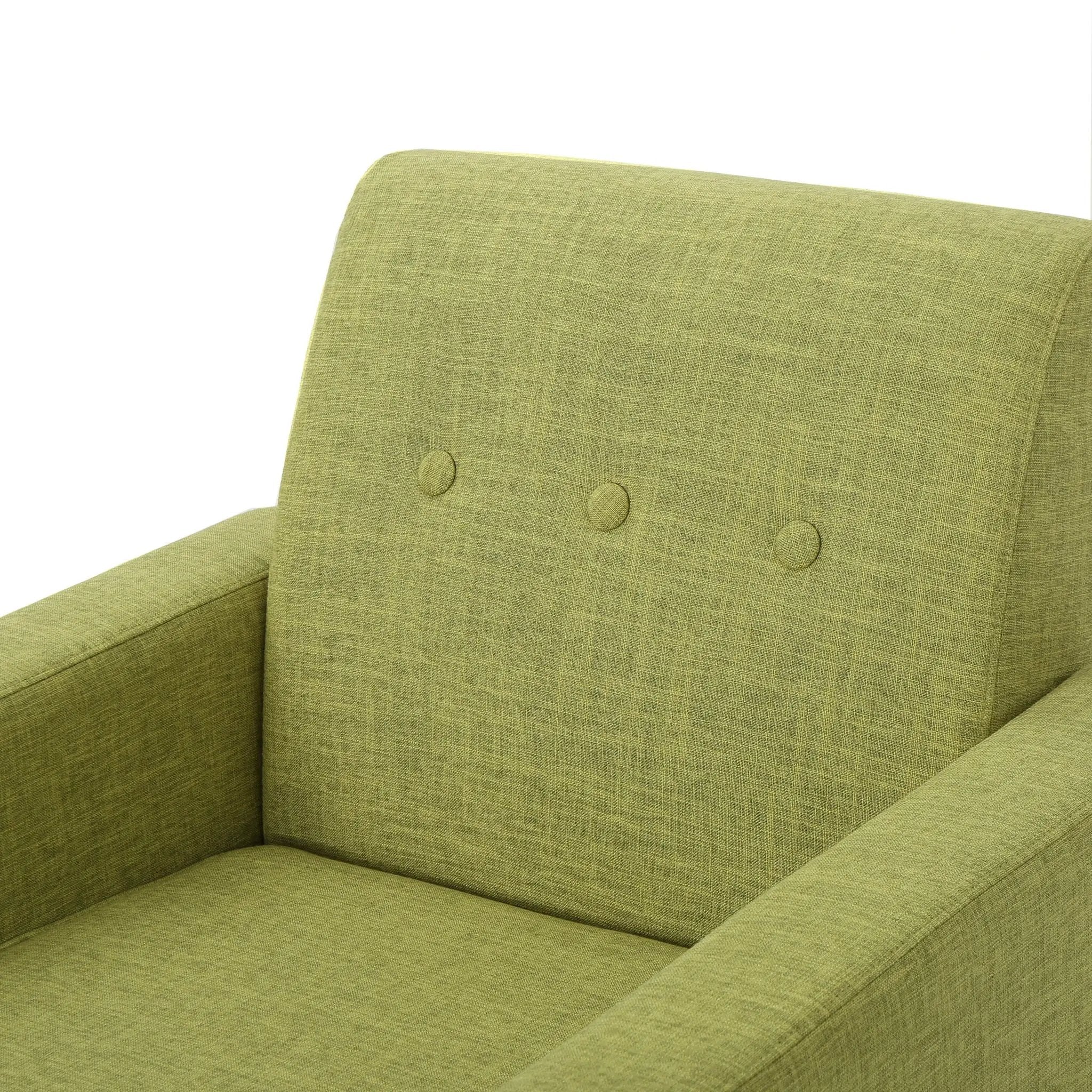 Nebulize Upholstered Fabric Club Chair With Button Tufted And Square Off Arm And Back by HouseOfZazla