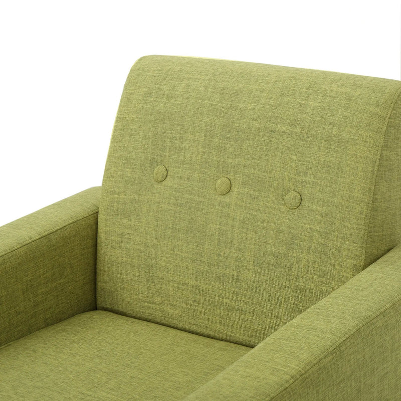 Nebulize Upholstered Fabric Club Chair With Button Tufted And Square Off Arm And Back by HouseOfZazla