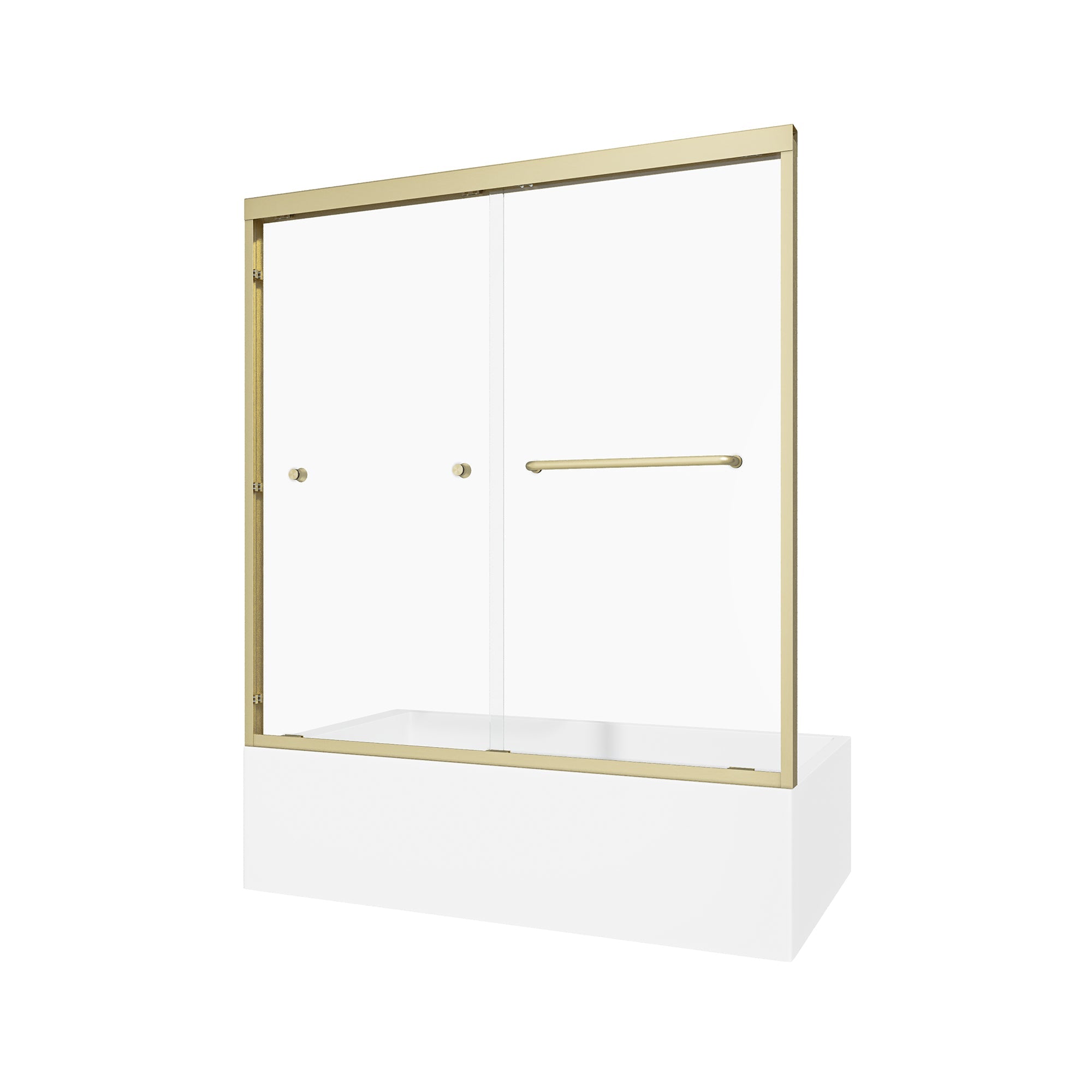 55"-60" W x 60" H Brushed Shower Door by HouseOfZazla