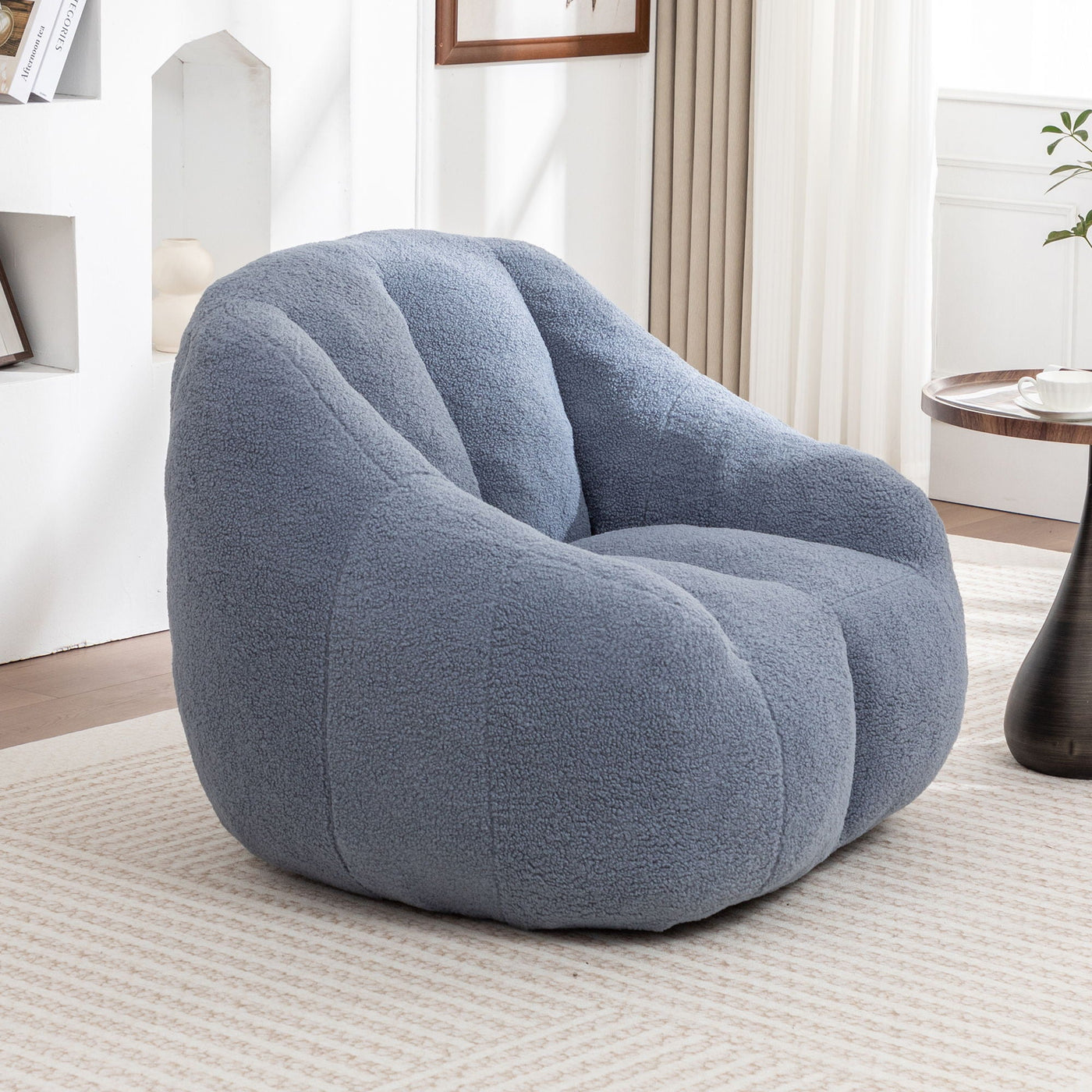 Comfy Bean Bag Chair With Memory Foam Filler, Tufted Soft by Unique Piece Furniture