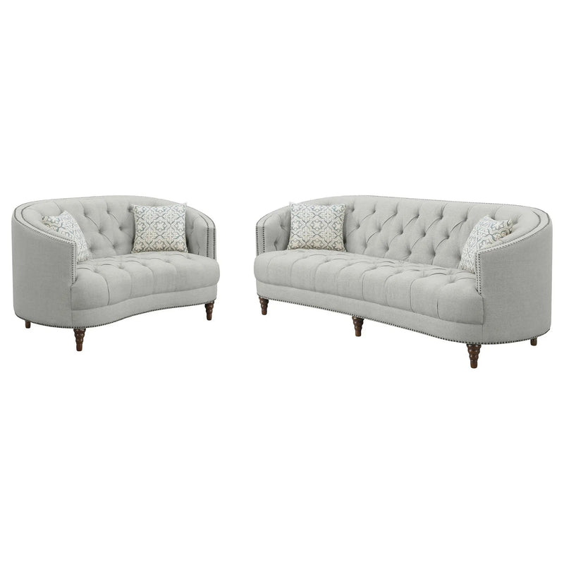 Veronica - Sofa And Loveseat 2 Piece Living Room Set - Gray by HouseOfZazla
