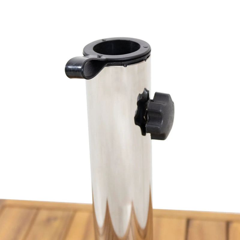 Ralph Square Umbrella Base - Teak by HouseOfZazla