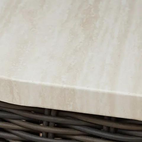 Kimora - Square End Table - Beige / Dark Brown by Unique Piece Furniture