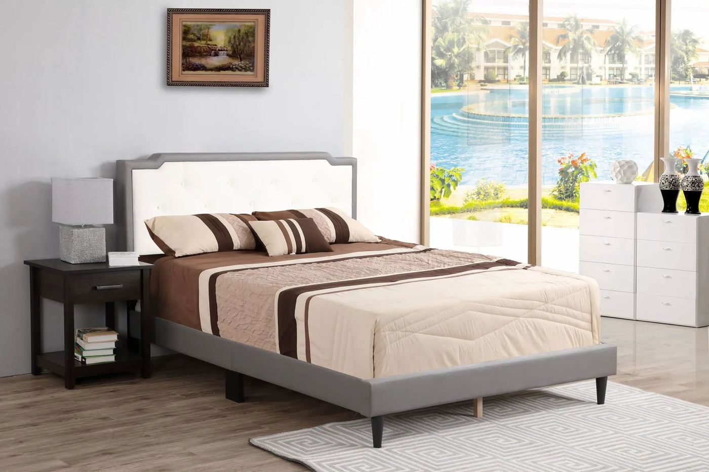 Bed (All in One Box) - Two Tone by Unique Piece Furniture