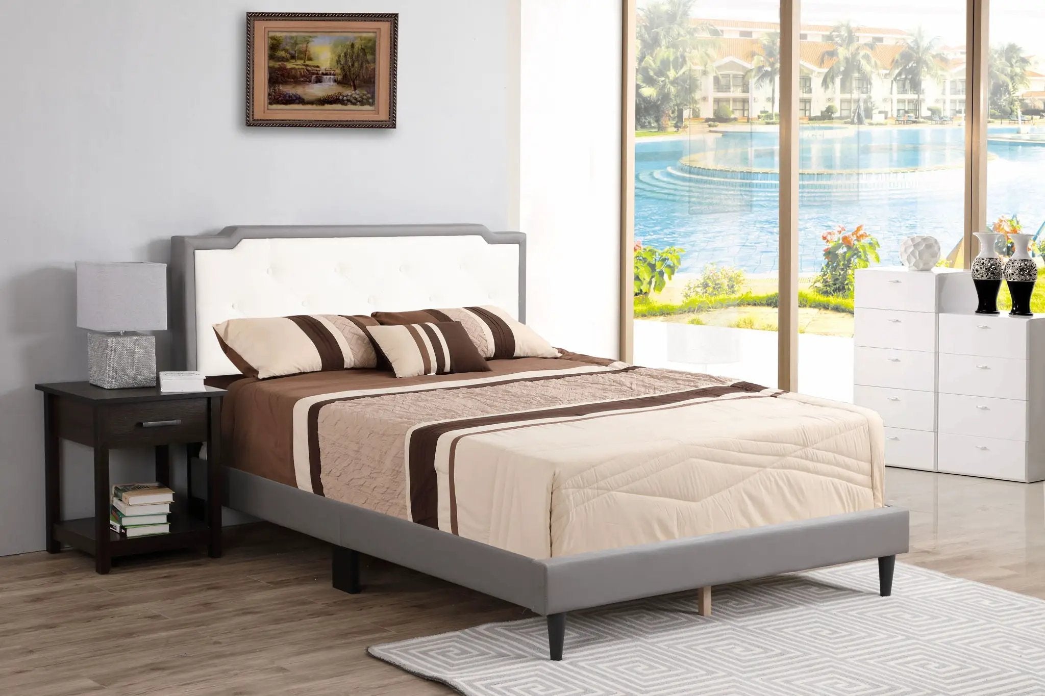 Bed (All in One Box) - Two Tone by Unique Piece Furniture