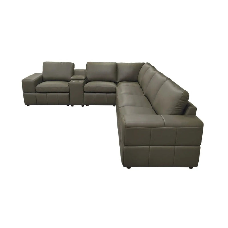Large - Arm Upholstery Modular Sectional With Custom Configuration - Olive Green by HouseOfZazla
