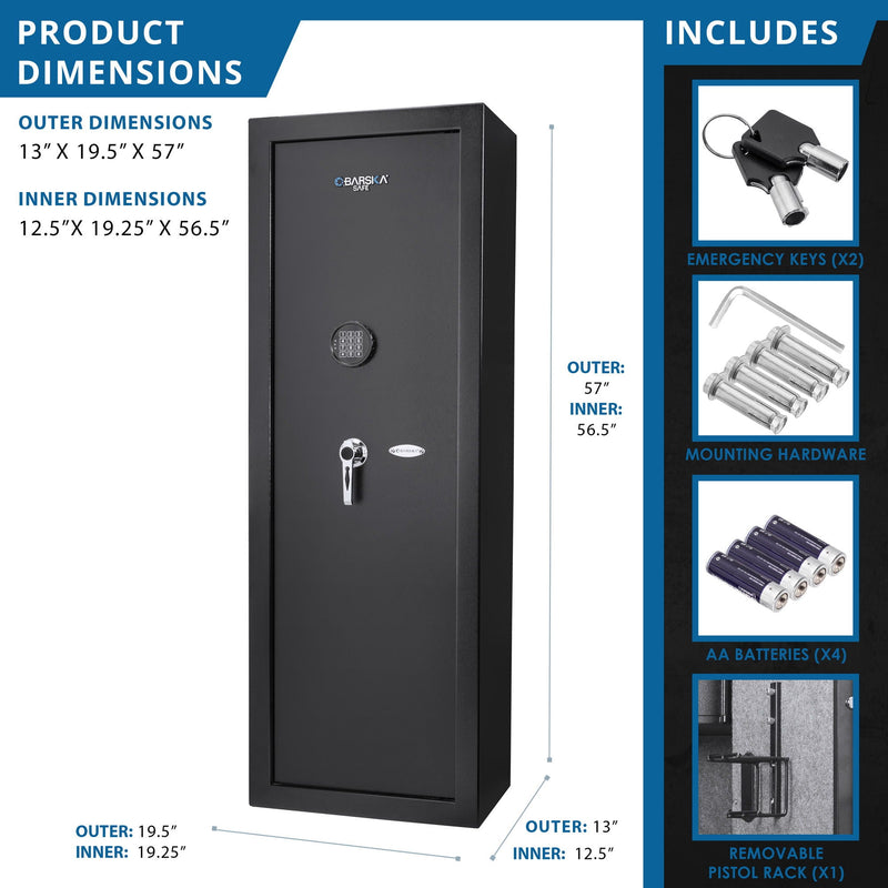 7.87 Cubic Ft Keypad Rifle Safe - Black by HouseOfZazla