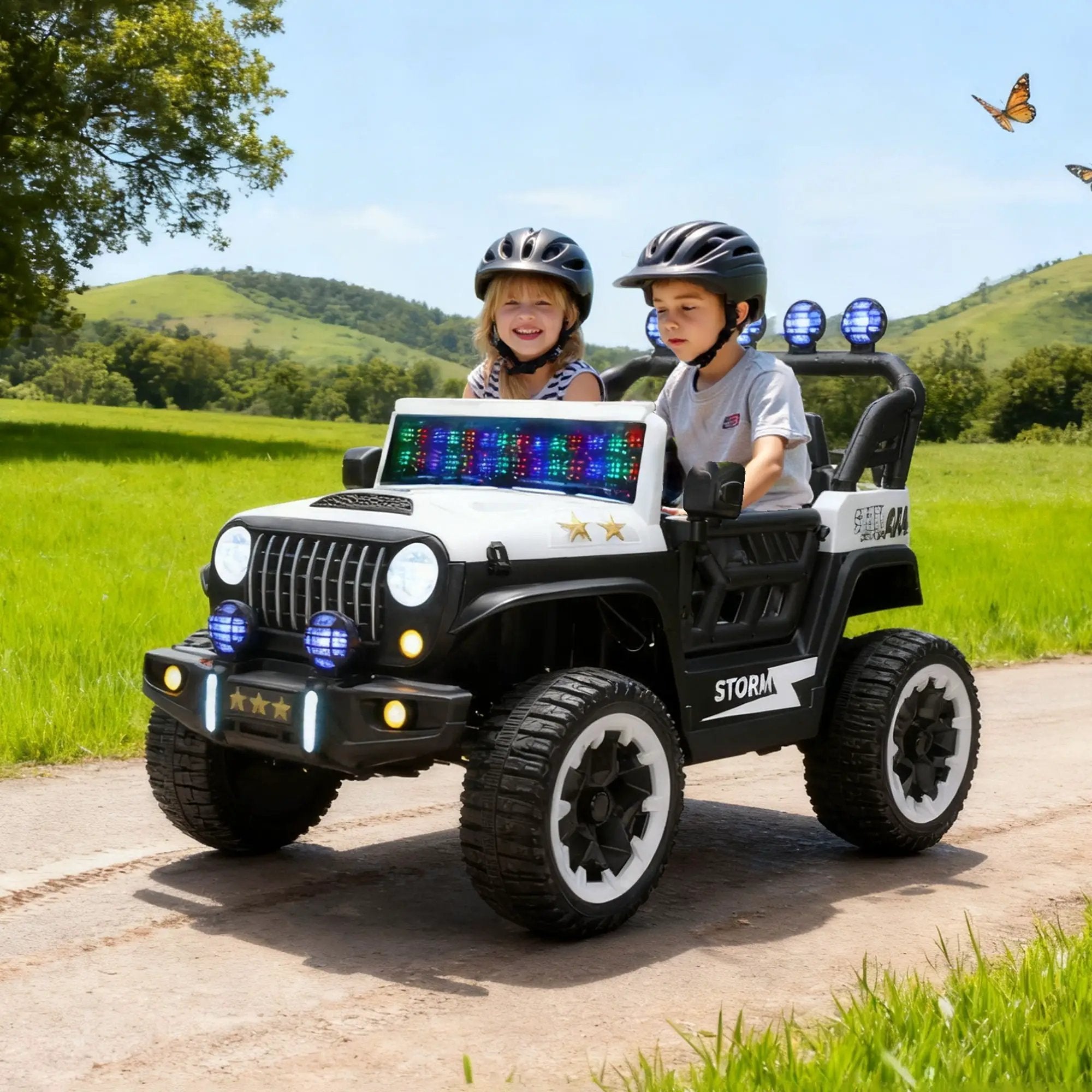Electric Car With Remote Control, Colorful LED Lights, USB & MP3 by HouseOfZazla