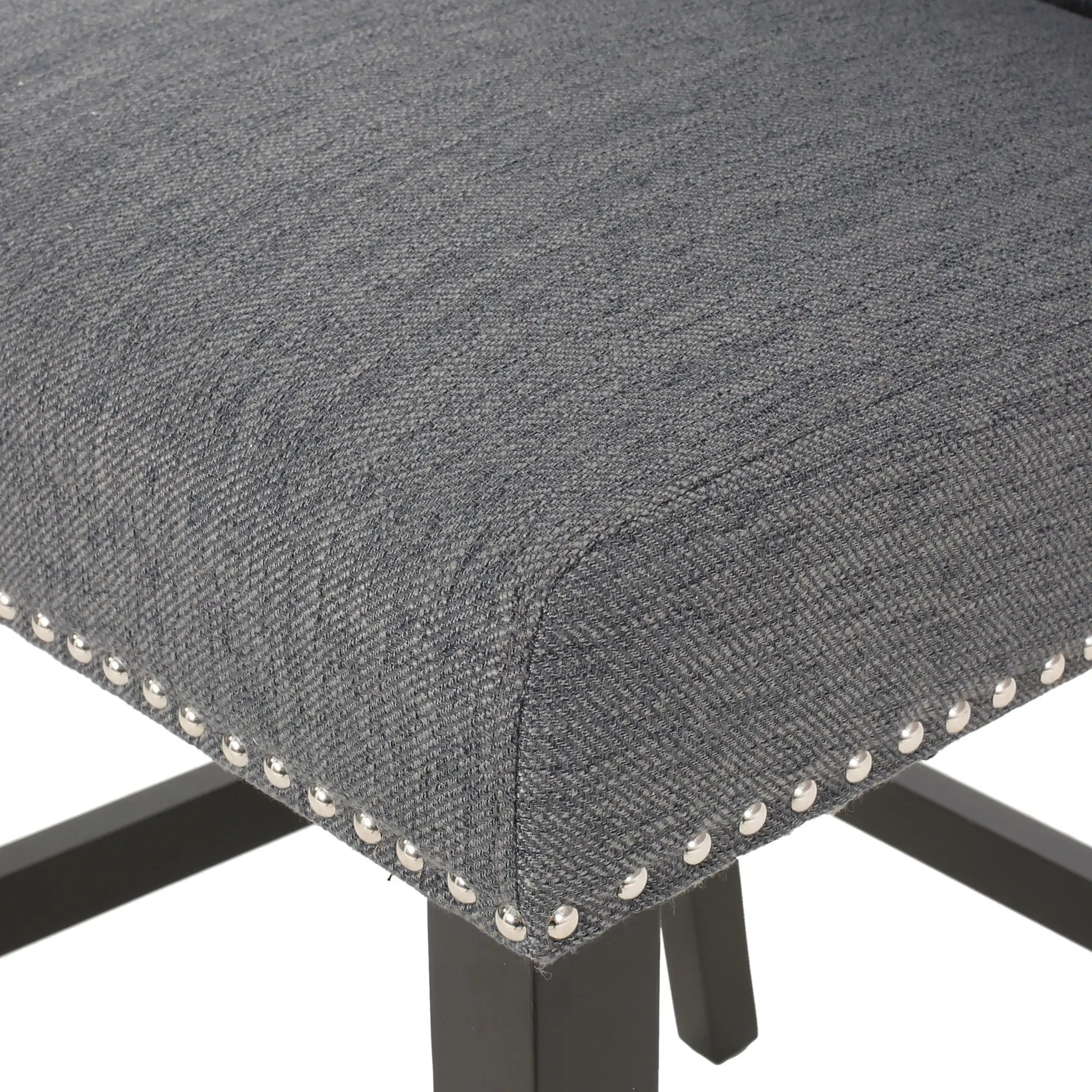 Vienna Fabric Tufted Counter Stool With Nailhead Accents (Set of 2) by HouseOfZazla