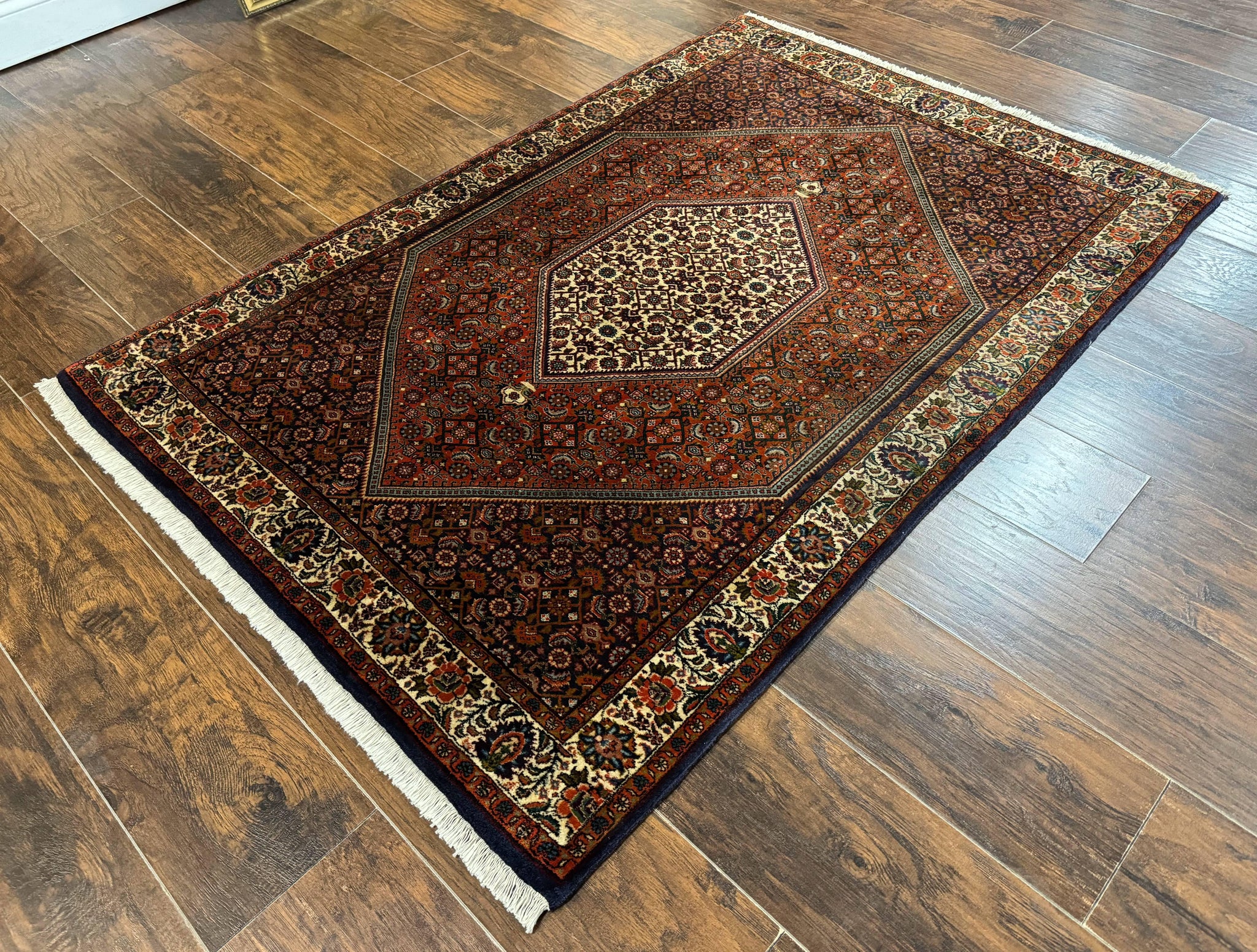 Persian Bidjar Rug 4x5, Fine 290 KPSI, Herati Pattern by Jewel Rugs