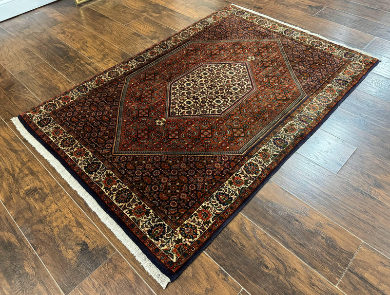 Persian Bidjar Rug 4x5, Fine 290 KPSI, Herati Pattern by Jewel Rugs