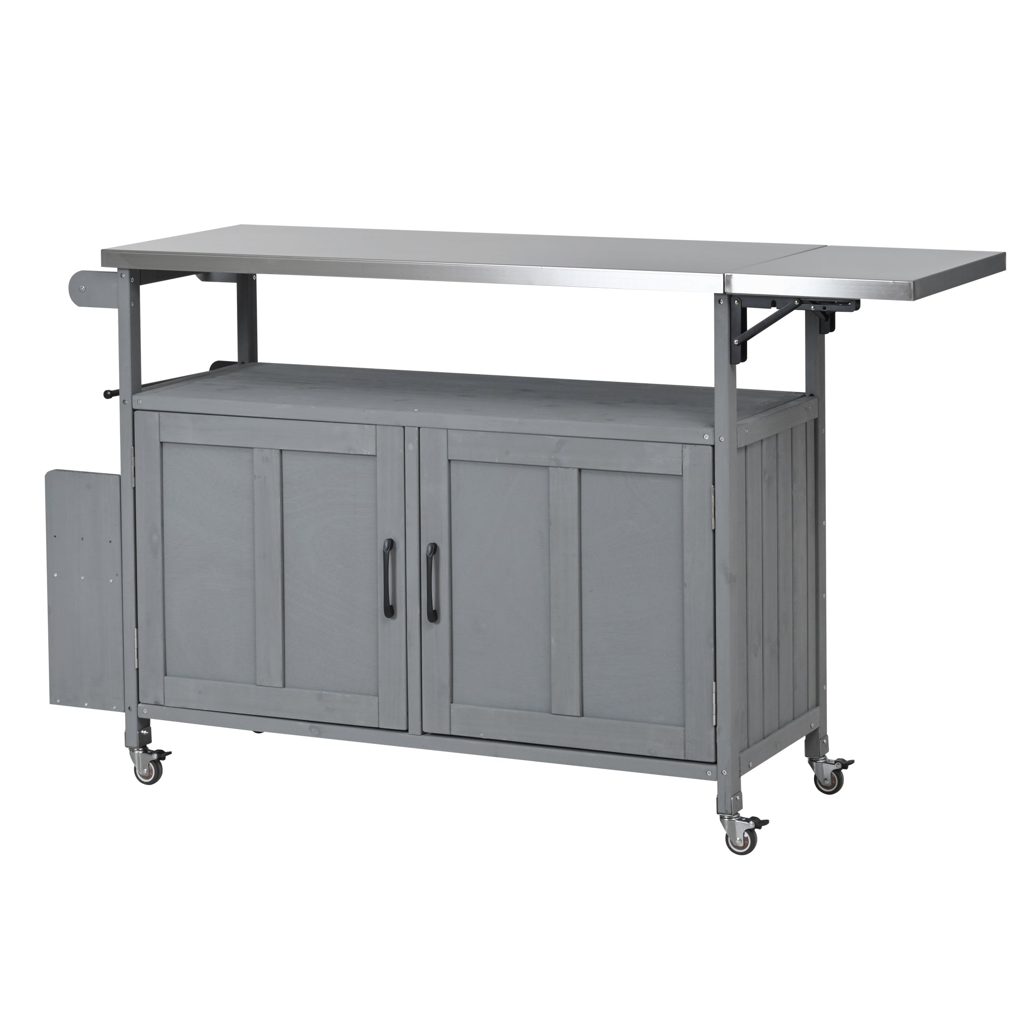 Foldable Outdoor Kitchen Island Patio Mobile Kitchen Cart by HouseOfZazla