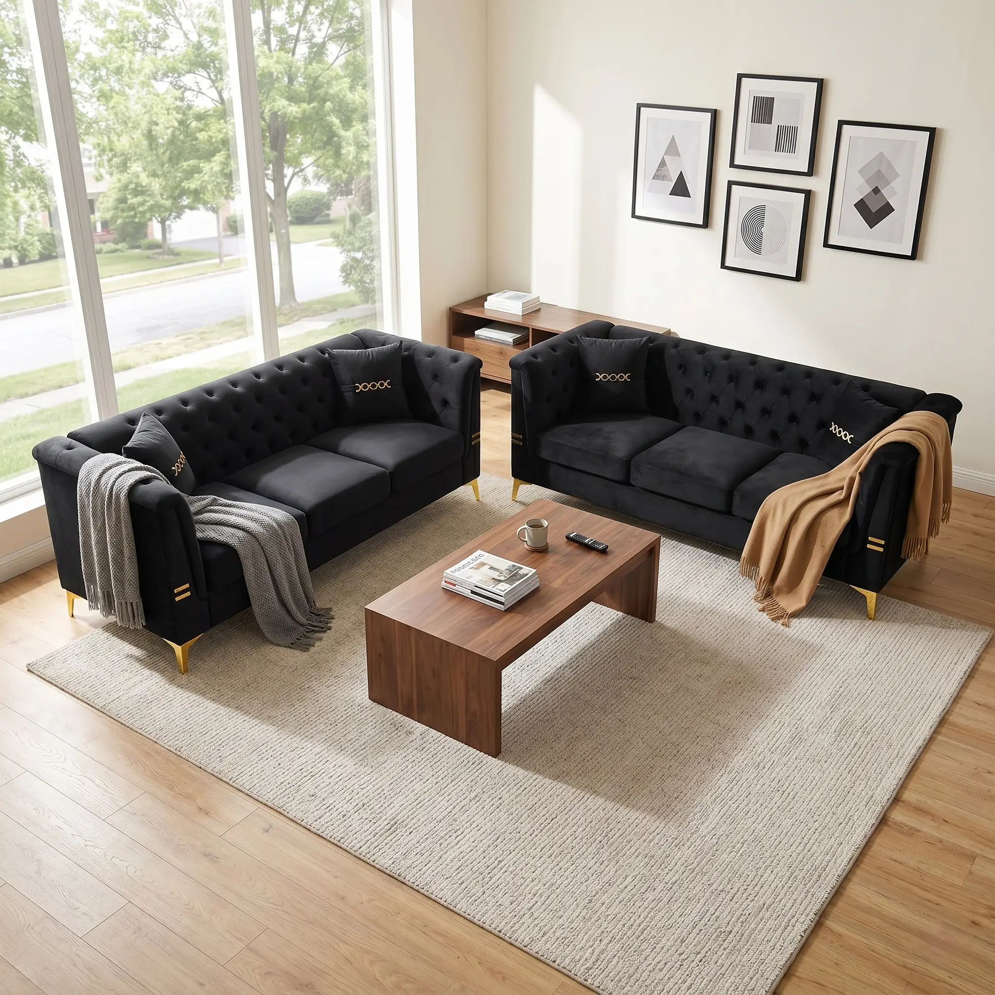 FX-P83-2PC Sofa Set by KUNHE GmbH by HouseOfZazla