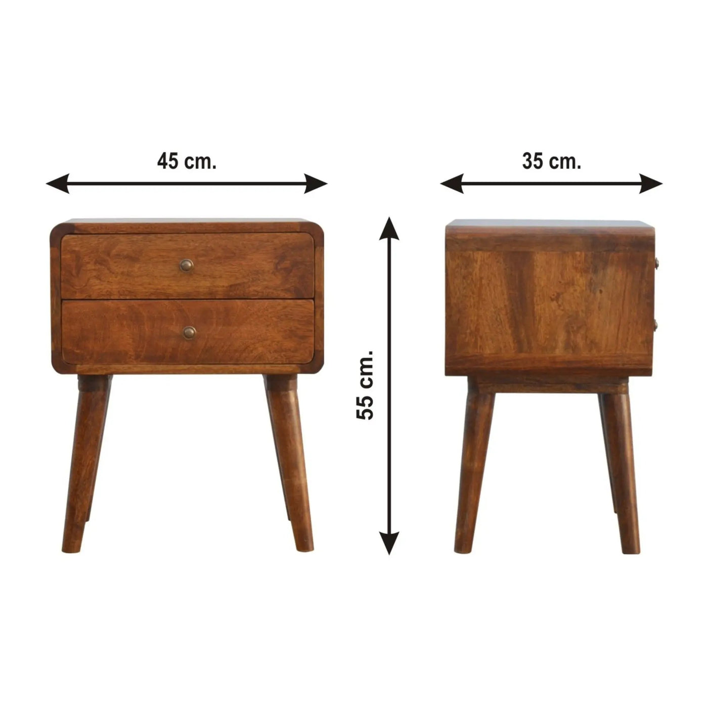 Curved Nightstand by Unique Piece Furniture