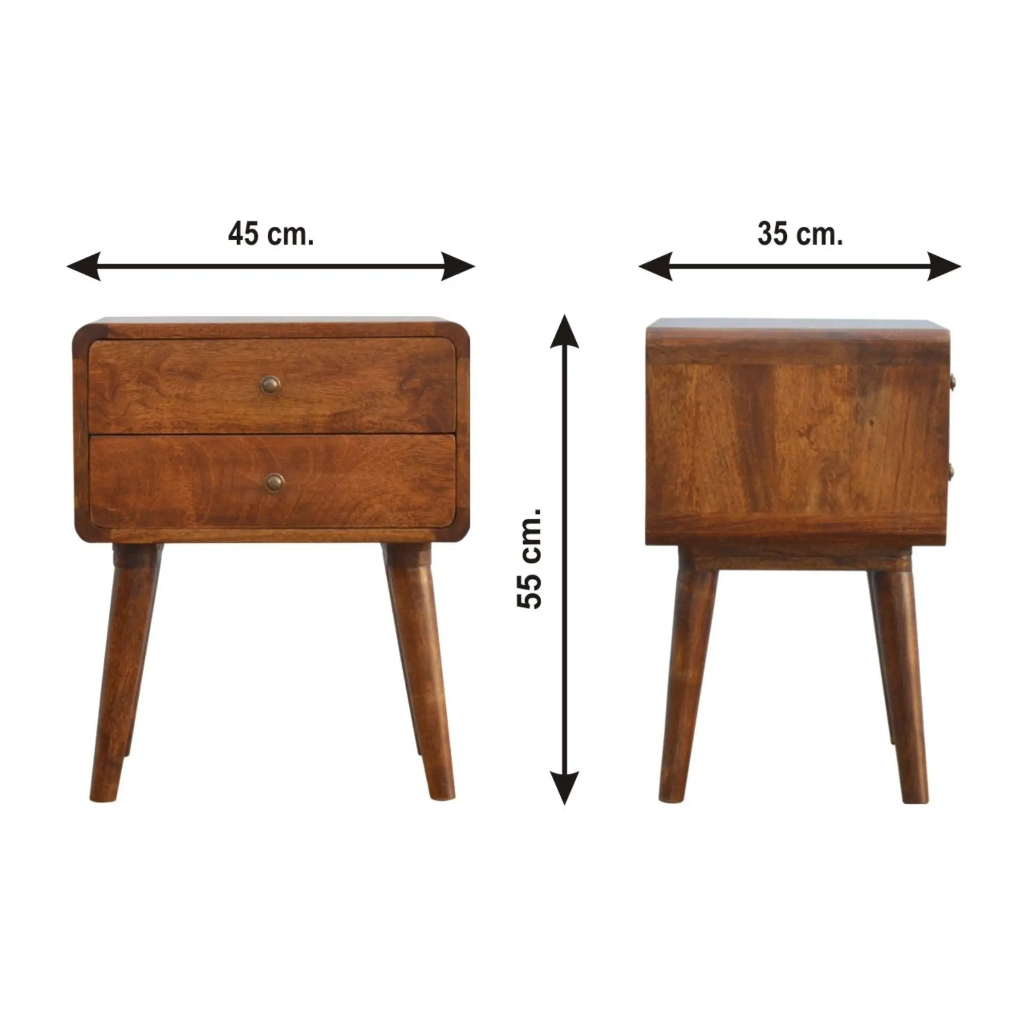 Curved Nightstand by Unique Piece Furniture