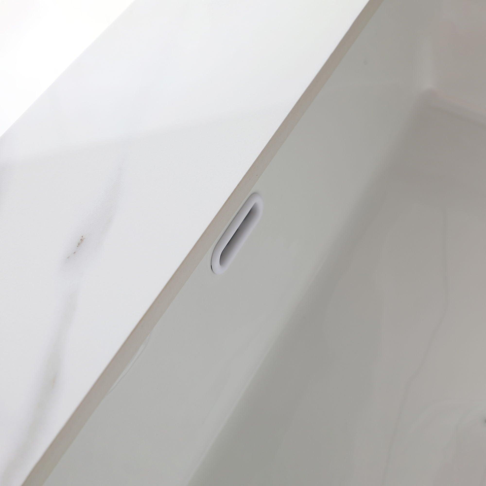 Vanity Top With Undermount Sink And Backsplash, Sintered Stone by HouseOfZazla