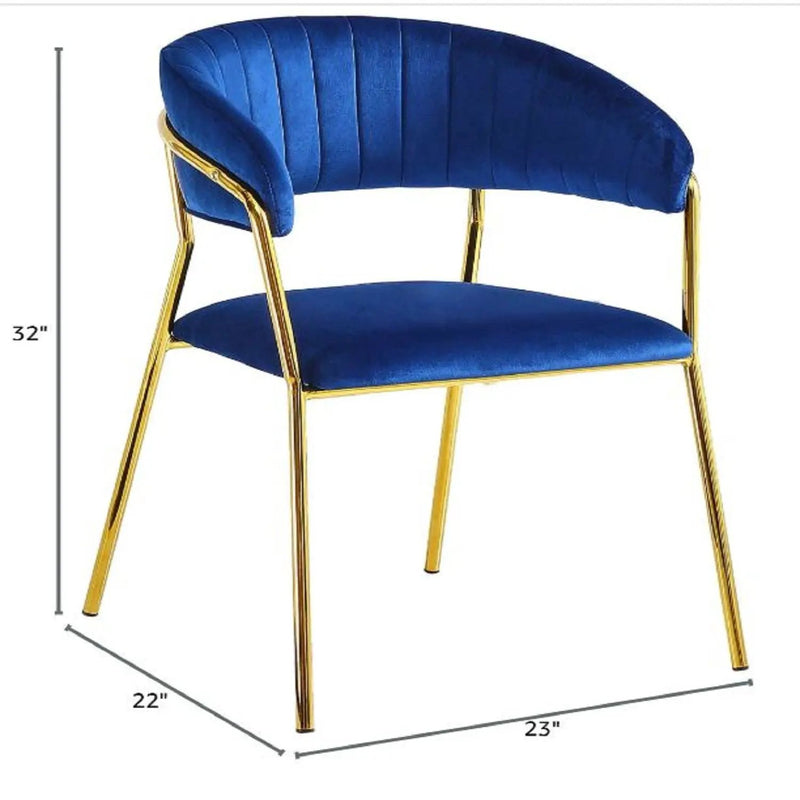 Accent Armchair For Home (Set of 2) - Blue by Unique Piece Furniture
