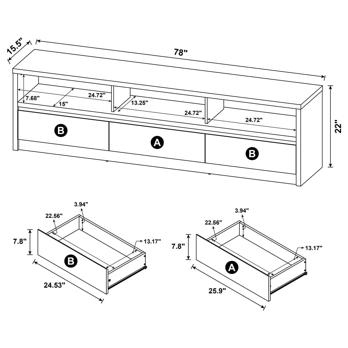 O'Brien - TV Stand Media Console by HouseOfZazla